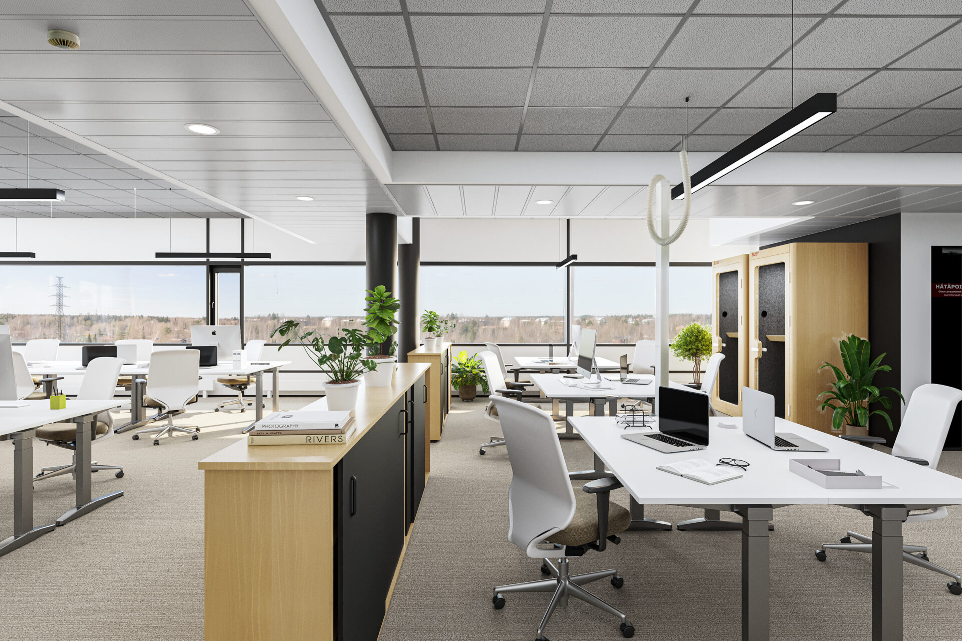 6. krs moderni 1110 m2 toimistotila Käpylässä business park palveluilla